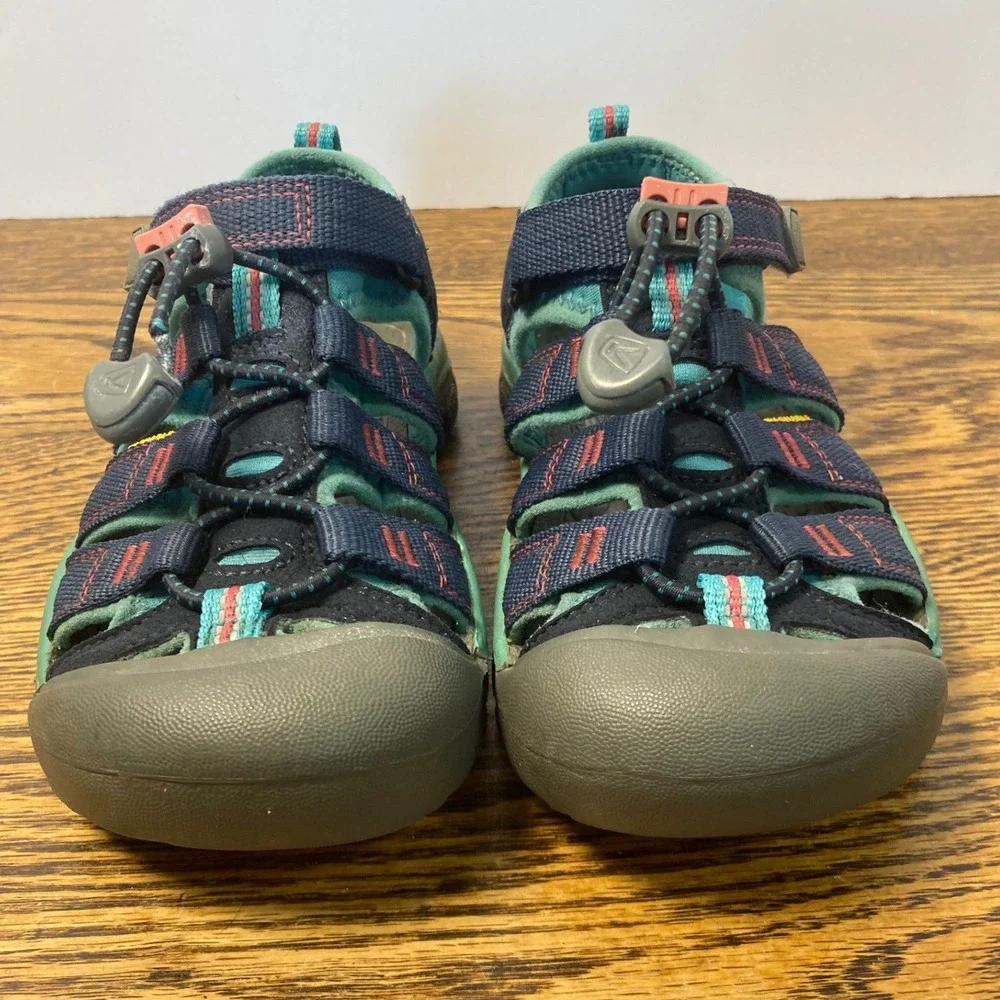KEEN Newport H2 Kids Navy Blue Pink Green Sport Sandals Size 13 US 1012296